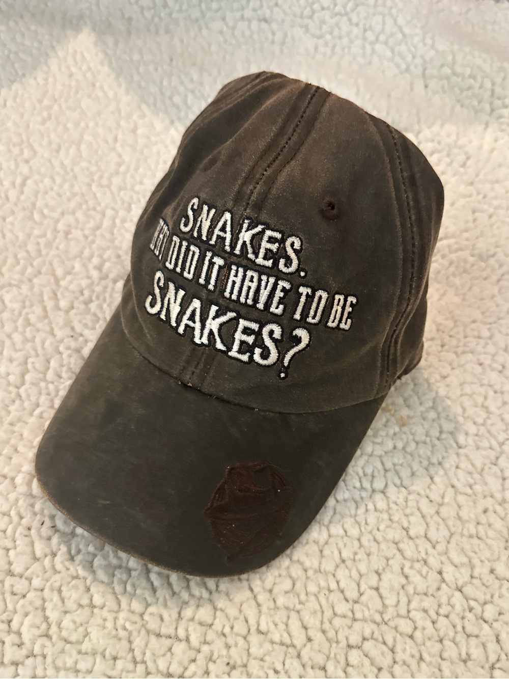 Indiana Jones Snakes Hat Cap Vintage Disney